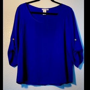 A’gaci Blue Dress Blouse